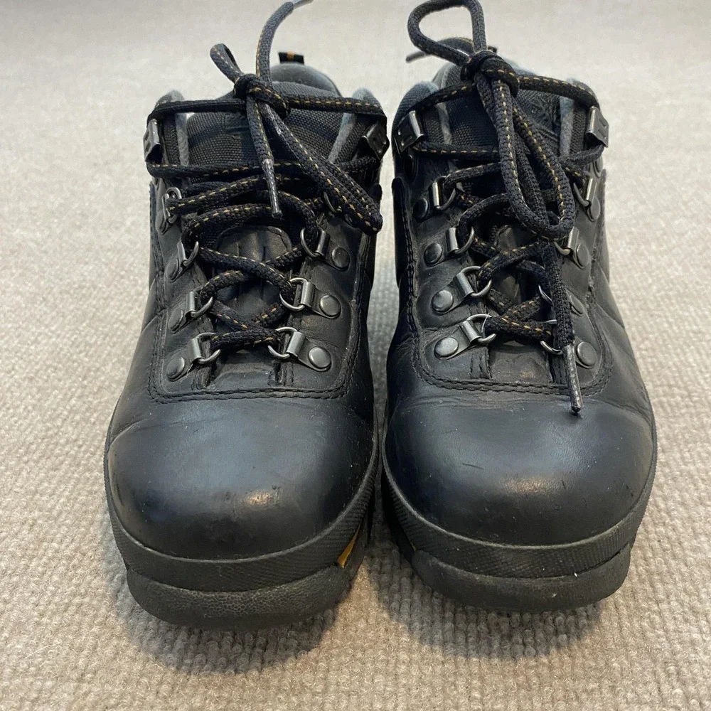 Timberland Boots Mens Size 8 Black Leather Lace Up‎ Chukka Hiking Casual 93613